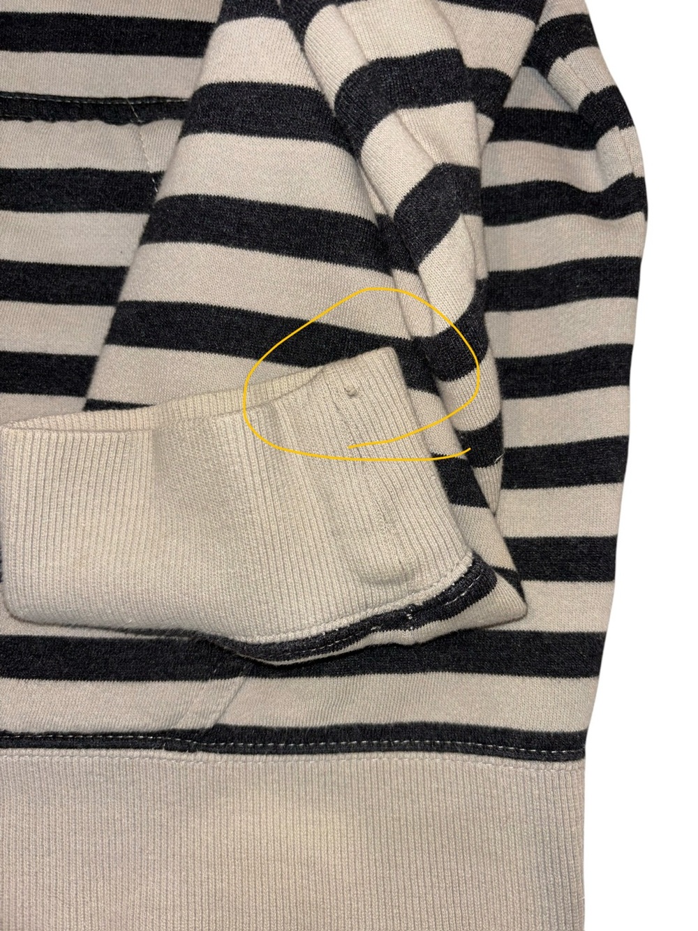 Fox Racing Vtg Y2K Hoodie Mens Black & Beige Striped Moto Full Zip Jacket XL - Picture 10 of 10